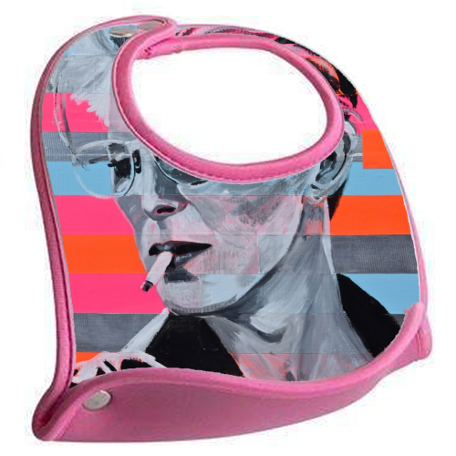 Neon Bowie - Neoprene Baby Bib by Laura Bb