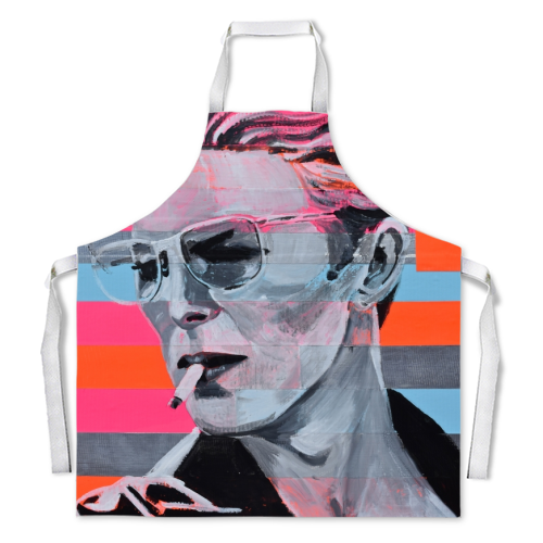 Neon Bowie - personalised baking apron by Laura Bb