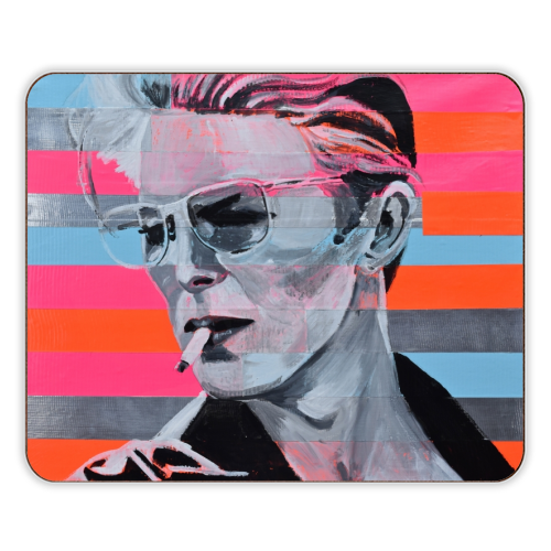 Neon Bowie - printed mouse mat by Laura Bb