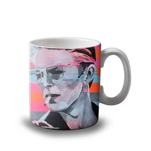 Neon Bowie - unique mug by Laura Bb