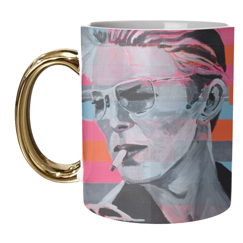 Neon Bowie - unique mug by Laura Bb