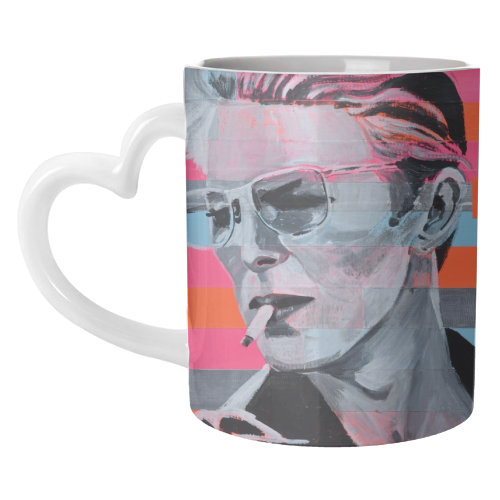 Neon Bowie - unique mug by Laura Bb