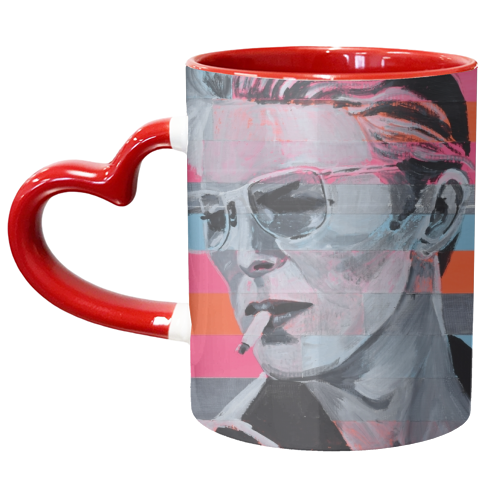 Neon Bowie - unique mug by Laura Bb