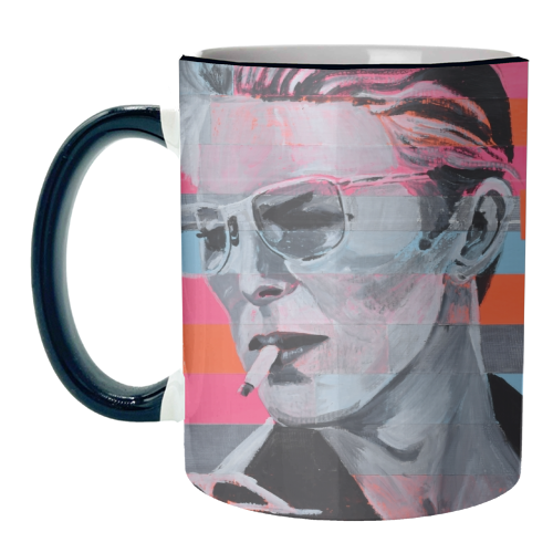 Neon Bowie - unique mug by Laura Bb