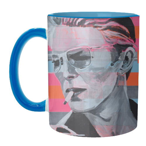 Neon Bowie - unique mug by Laura Bb
