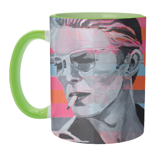 Neon Bowie - unique mug by Laura Bb