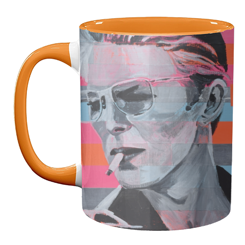 Neon Bowie - unique mug by Laura Bb