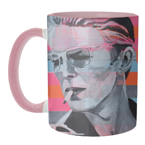 Neon Bowie - unique mug by Laura Bb