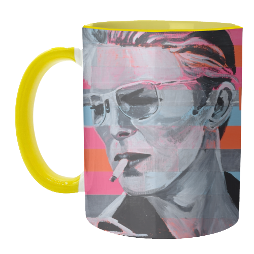 Neon Bowie - unique mug by Laura Bb