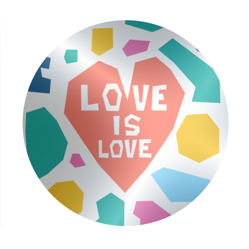 Love is Love - Circle Stickers by Laura Bb