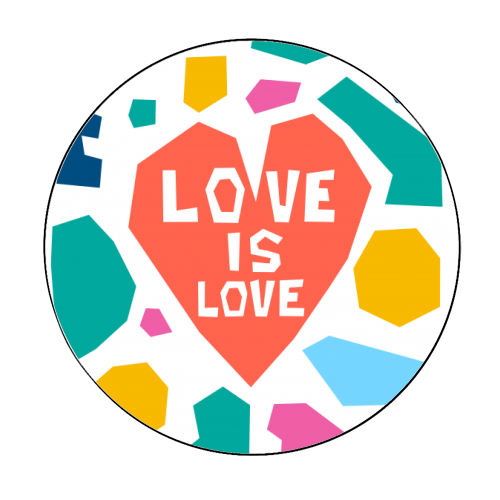Love is Love - Circle Stickers by Laura Bb