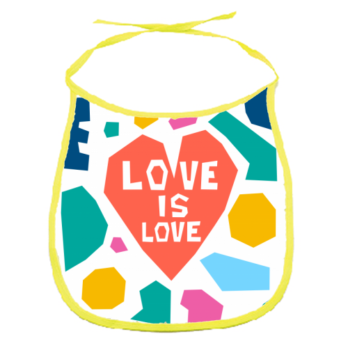 Love is Love - funny baby bib by Laura Bb