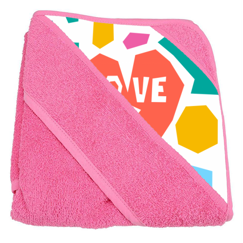 Love is Love - hooded bath towel by Laura Bb