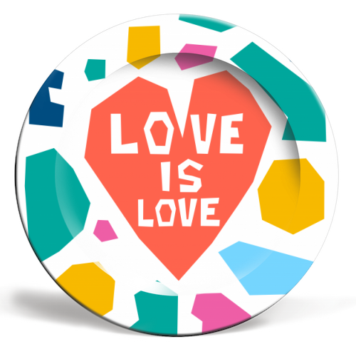 Love is Love - personalised dinner plate by Laura Bb