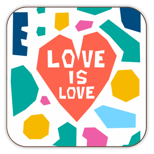 Love is Love - personalised drink coaster by Laura Bb