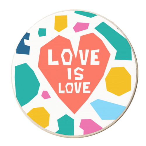 Love is Love - personalised drink coaster by Laura Bb
