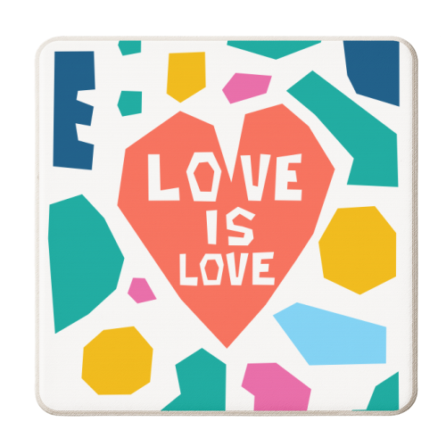 Love is Love - personalised drink coaster by Laura Bb