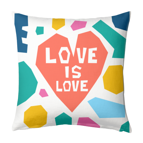 Love is Love - quirky cushion by Laura Bb