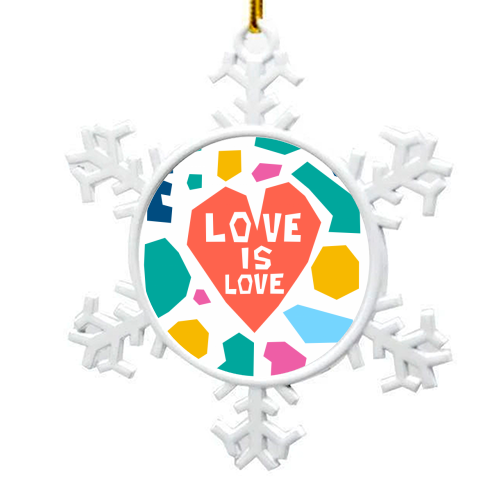 Love is Love - snowflake decoration by Laura Bb